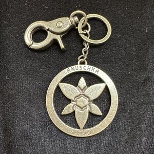Anuschka Bronze Metallic Keychain Bag Charm